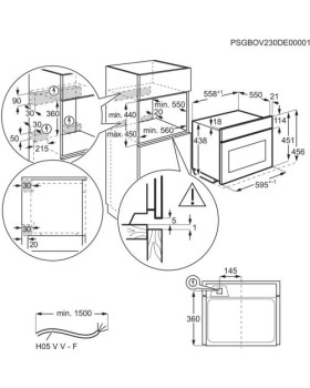 Kompaktne ahi-mikrolaineahi, electrolux, h 45 cm, must-foto5
