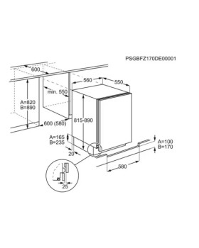Jahekapp electrolux, integreeritav, 82 cm, 127 l, 38 db, mehaaniline juhtimine, valge-foto2