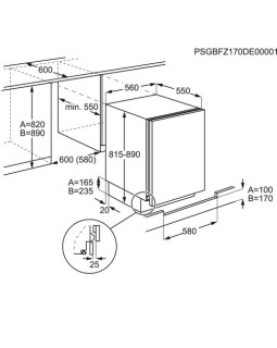 Sügavkülmik electrolux, integreeritav, 82 cm, 90 l, 39 db, valge-foto2