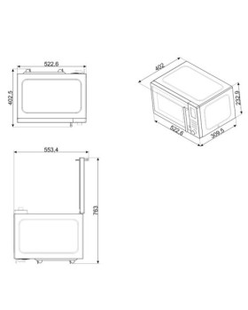 Mikrolaineahi smeg, 31 l, 1000/900 w, must-foto4