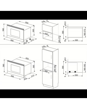 Mikrolaineahi smeg classic, integreeritav, 22 l, 850 w, rv teras-foto4