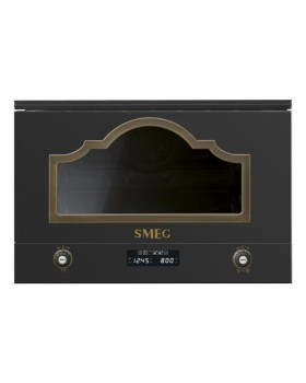 Mikrolaineahi smeg cortina, integreeritav, 22 l, 1250/850 w, antratsiit/antiikne messing