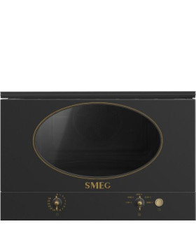 Mikrolaineahi smeg colonial, integreeritav, 22 l, 850 w, antratsiit/messing