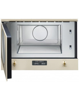 Mikrolaineahi smeg colonial, integreeritav, 22 l, 1200/850 w, kreem/messing-foto2