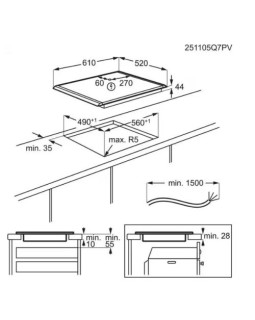 Pliidiplaat aeg, 4 x induktsioon, 60 cm, hob2hood, faasitud, must-foto2