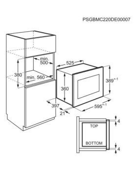 Mikrolaineahi aeg, integreeritav, 26 l, must, 800/900 w-foto2