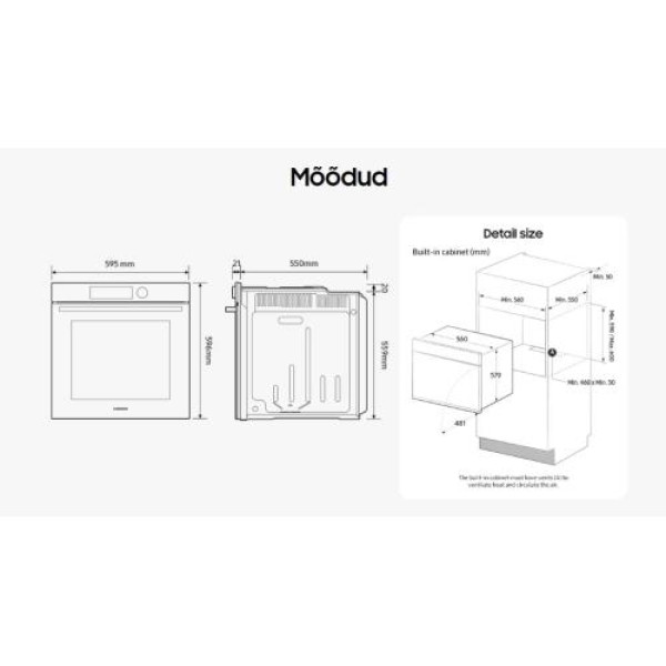 Ahi samsung, 76 l, a+, katalüüs, bespoke, must
