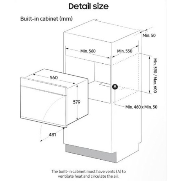 Ahi samsung, 76 l, a+, puutega avanev uks, aurufunktsioon, dual cook, full steam, aurupuhastus/pürolüüs puhastus, must Kodumasinad