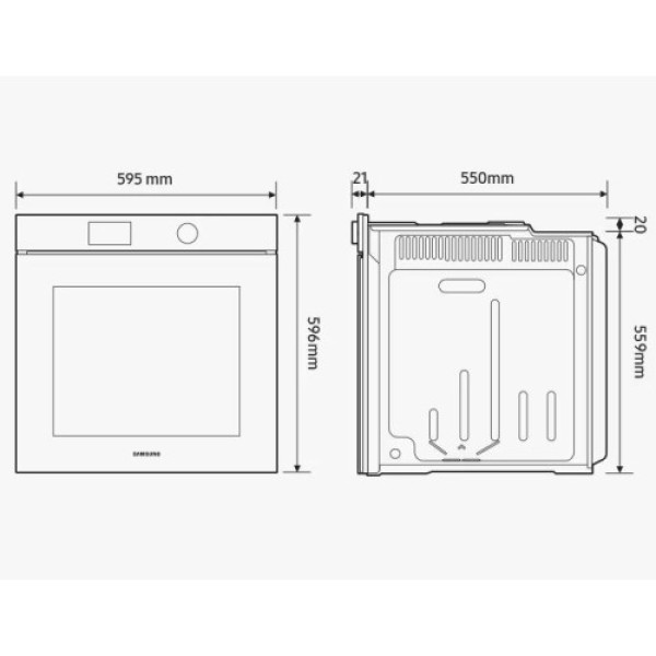 Ahi samsung, 76 l, a+, puutega avanev uks, aurufunktsioon, dual cook, full steam, aurupuhastus/pürolüüs puhastus, must Kodumasinad