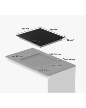 Pliidiplaat samsung, 4 x induktsioon, extended flex zone plus, 60 cm, must, faasitud/lõigatud servadega-foto5
