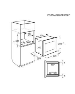 Mikrolaineahi aeg, integreeritav, 26 l, matt must, 900/800 w-foto2
