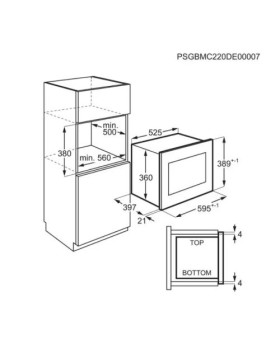 Mikrolaineahi aeg, integreeritav, 26 l, matt must, 900/800 w-foto2