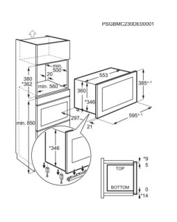 Mikrolaineahi aeg, integreeritav, 19 l, rv must, 1000/800 w-foto3
