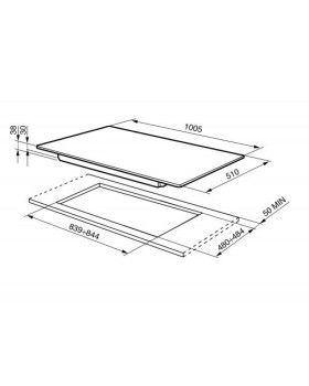 Pliidiplaat smeg piano, 6 x gaas, 100 cm, rv teras-foto2