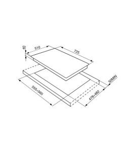 Pliidiplaat smeg selection, 5 x gaas, 70 cm, rv teras-foto2