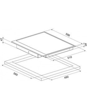 Pliidiplaat smeg colonial, 4 x hilight, 60 cm, must, raam antratsiit-foto2