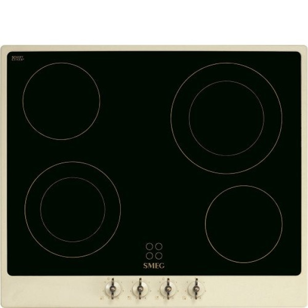 Pliidiplaat smeg colonial, 4 x hilight, 60 cm, must, raam kreem Kodumasinad