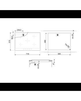 Pliidiplaat smeg colonial, 5 x hilight, 72 cm, must/antratsiit raam-foto2