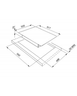 Pliidiplaat smeg linea + classic, 4 x gaas, 62 cm, rv teras-foto3