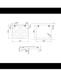 Pliidiplaat smeg linea + classic, 4 x gaas, 62 cm, rv teras-foto4