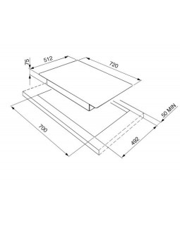 Pliidiplaat smeg linea + classic, 5 x gaas, 75 cm, rv teras-foto2