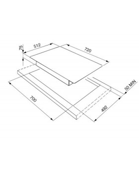 Pliidiplaat smeg linea + classic, 5 x gaas, 75 cm, rv teras-foto2