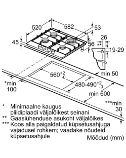 Pliidiplaat bosch, 4 x gaas, wok, 60 cm, rv teras-foto4