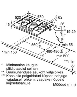 Pliidiplaat bosch, 5 x gaas, wok, 75 cm, rv teras-foto4