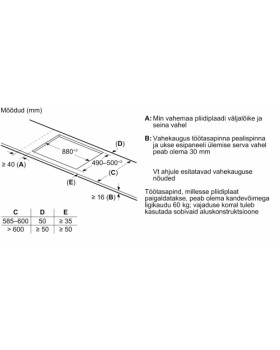 Pliidiplaat bosch, 5 x induktsioon, 90 cm, must, faasitud esiserv-foto6