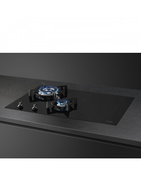 Pliidiplaat smeg, classic, 2 x gaas, 2 x induktsioon, flexi tsoon, 75 cm, must, lõigatud serv-foto2