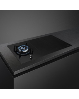 Pliidiplaat smeg classic, 1 x gaas, 4 x induktsioon, 2 x flexi tsoon, 90 cm, must, lõigatud serv-foto3