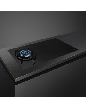 Pliidiplaat smeg classic, 1 x gaas, 4 x induktsioon, 2 x flexi tsoon, 90 cm, must, lõigatud serv-foto3