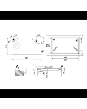 Pliidiplaat smeg classic, 1 x gaas, 4 x induktsioon, 2 x flexi tsoon, 90 cm, must, lõigatud serv-foto4