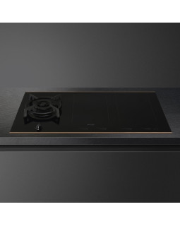 Pliidiplaat smeg dolce stil novo, 1 x gaas, 4 x induktsioon, 2 x multi tsoon, 90 cm, must/vask, lõigatud serv-foto2