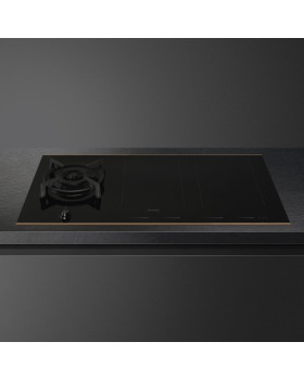 Pliidiplaat smeg dolce stil novo, 1 x gaas, 4 x induktsioon, 2 x multi tsoon, 90 cm, must/vask, lõigatud serv-foto2