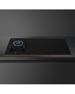 Pliidiplaat smeg dolce stil novo, 1 x gaas, 4 x induktsioon, 2 x multi tsoon, 90 cm, must/vask, lõigatud serv-foto3