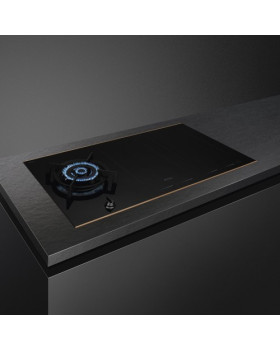 Pliidiplaat smeg dolce stil novo, 1 x gaas, 4 x induktsioon, 2 x multi tsoon, 90 cm, must/vask, lõigatud serv-foto4