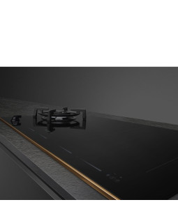 Pliidiplaat smeg dolce stil novo, 1 x gaas, 4 x induktsioon, 2 x multi tsoon, 90 cm, must/vask, lõigatud serv-foto5