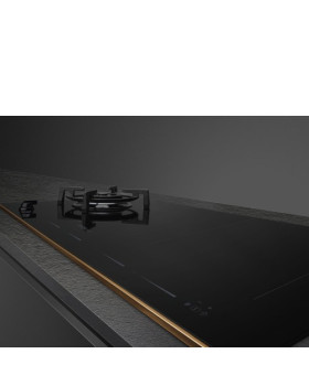 Pliidiplaat smeg dolce stil novo, 1 x gaas, 4 x induktsioon, 2 x multi tsoon, 90 cm, must/vask, lõigatud serv-foto5