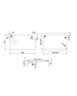 Pliidiplaat smeg dolce stil novo, 1 x gaas, 4 x induktsioon, 2 x multi tsoon, 90 cm, must/vask, lõigatud serv-foto6
