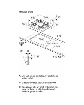 Pliidiplaat bosch, 4 x gaas, 59 cm, must-foto5