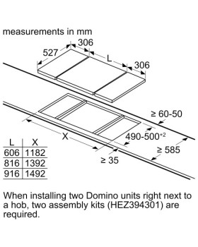 Pliidiplaat bosch, 1 x wok gaas, domino, 30 cm, must, rv raam ja faasitud serv-foto6