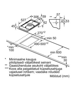 Pliidiplaat bosch, 1 x wok gaas, domino, 30 cm, must, rv raam ja faasitud serv-foto5