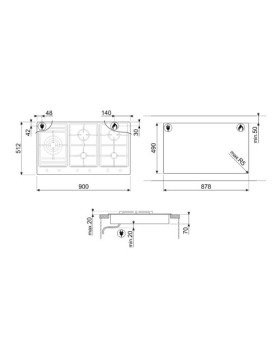 Pliidiplaat smeg classic, 5 x gaas, 90 cm, rv teras-foto3