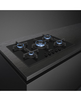 Pliidiplaat smeg selezione, 5 x gaas, 72 cm, must-foto2