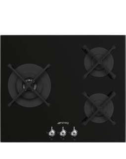 Pliidiplaat smeg classica, 3 x gaas, 60 cm, must, faasitud serv