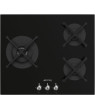 Pliidiplaat smeg classica, 3 x gaas, 60 cm, must, faasitud serv