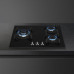 Pliidiplaat smeg classica, 3 x gaas, 60 cm, must, faasitud serv
