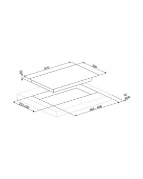 Pliidiplaat smeg dolce stil novo, 2 x gaas, 38 cm, must/vask, lõigatud serv-foto2
