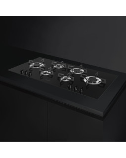 Pliidiplaat smeg dolce stil novo, 6 x gaas, 100 cm, must klaas-foto2